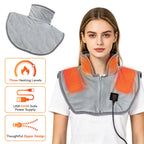Electric Heating Shoulder Neck Pad USB Heated Back Wrap 3 Heat Level Soft Hot Compress Back Shawl Neck Shoulder Fast Heated Pad