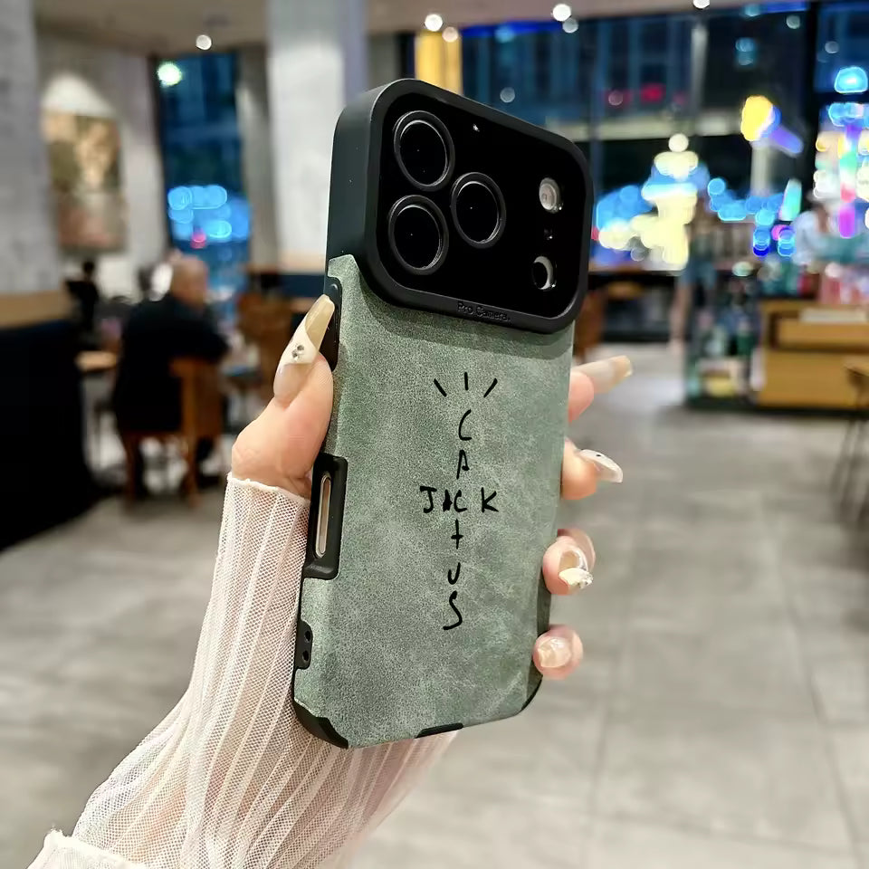 Travis Scott Cactus Jack Luxury Suede Silicone iPhone Case – iPhone 11 to 17 Pro Max