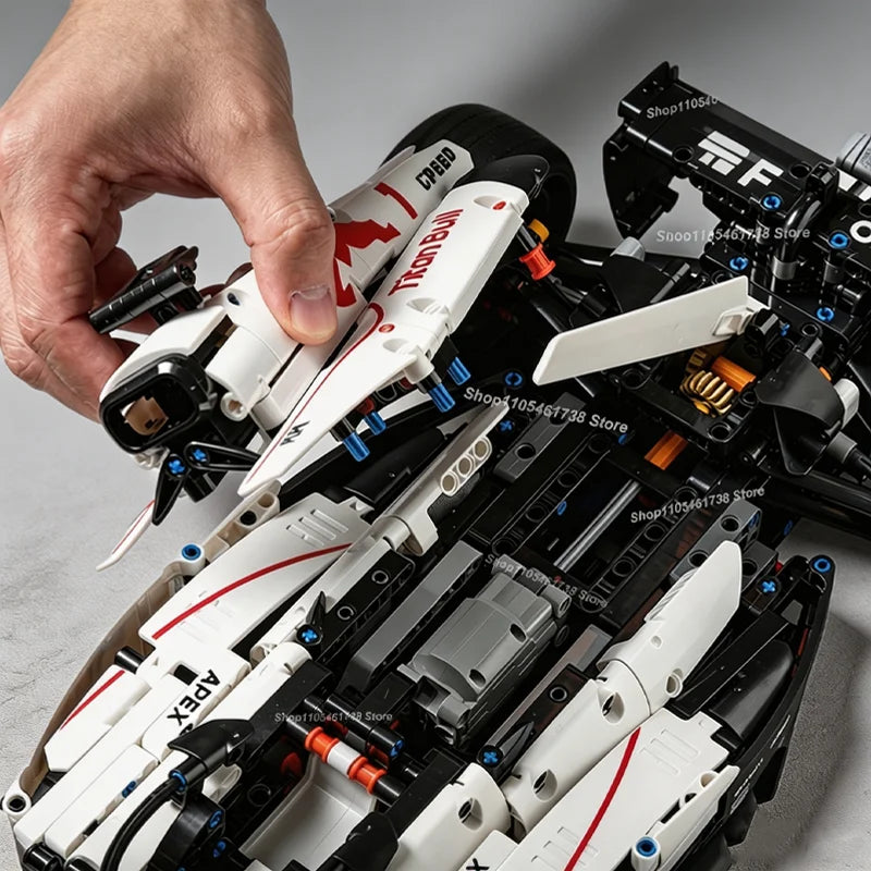 2026 NEW MK6025 Technical Classic Performance 1900+Pcs RB21 White Sports Car Building Blocks MOC DIY Assembly Model Boy Toy Gift