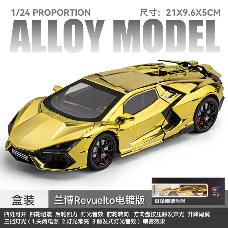 1:24 Lamborghini Revuelto Super Sports Car Alloy Metal Diecast Model Car Ornament Decoration Collectibles Kids Toy Birthday Gift