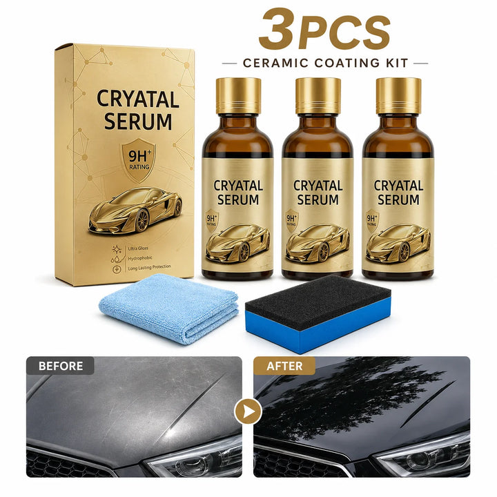 9H Ceramic Coating Kit for Car 100ml Graphene Crystal Serum Hydrophobic Anti Scratch High Gloss Paint Protection DIY