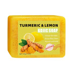 Turmeric Kojic Acid Lemon Soap Bar, Soap Bar Brighten Even Skin Vitamin E, Gentle Lemon Soap For Face,Body Wash