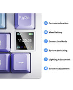 AJAZZ AK820/Pro Wireless Mechanical Keyboard Bluetooth 5.1 2.4G USB-C Wired Hot Swappable RGB Gaming Keyboard Gasket Mount with