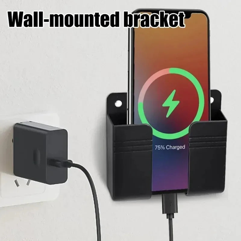 4 Piece Wall Mounted Phone Holder Organizer With Adhesive Charging Dock
