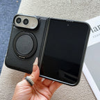 360° Rotating Bracket Magnetic Case For iPhone Duo For Magsafe PU Leather Shockproof Cover Funda