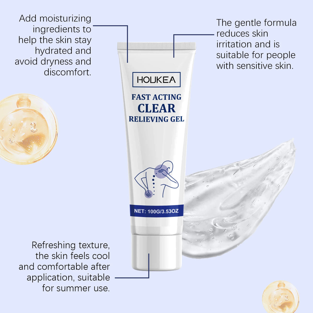 Body Soothing Massage Gel, Muscle‑Relaxing, Skin‑Friendly, Easy‑Absorbing, Gentle Daily Care for Joints,Knees,Blbows & Shoulders