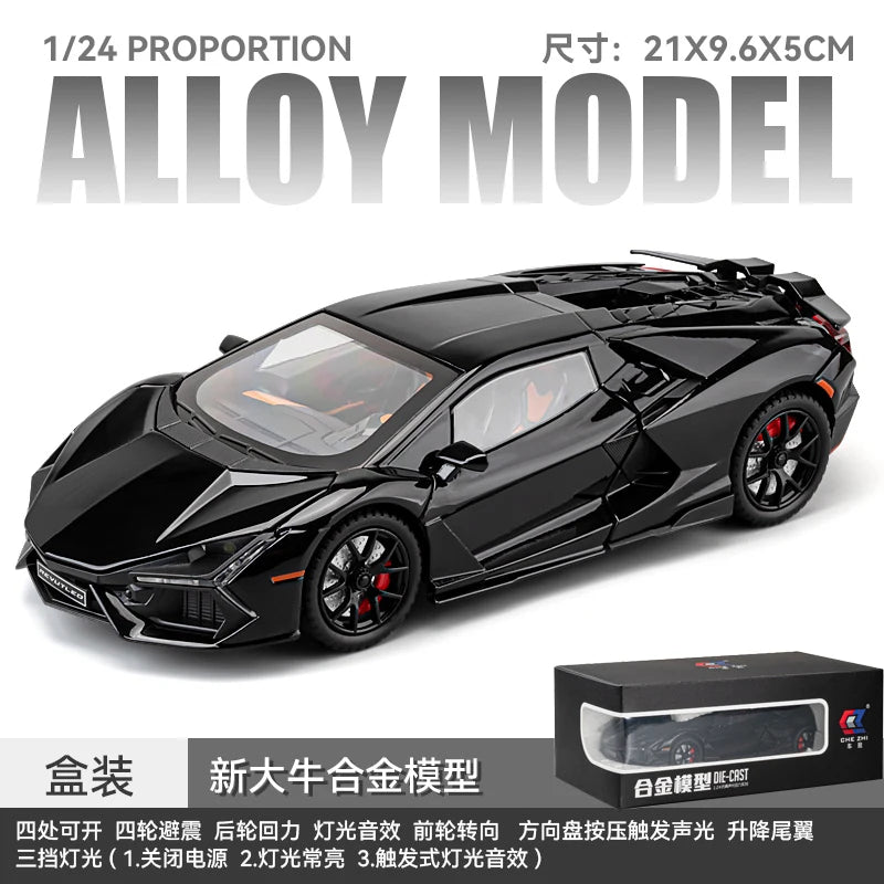 1:24 Lamborghini Revuelto Super Sports Car Alloy Metal Diecast Model Car Ornament Decoration Collectibles Kids Toy Birthday Gift