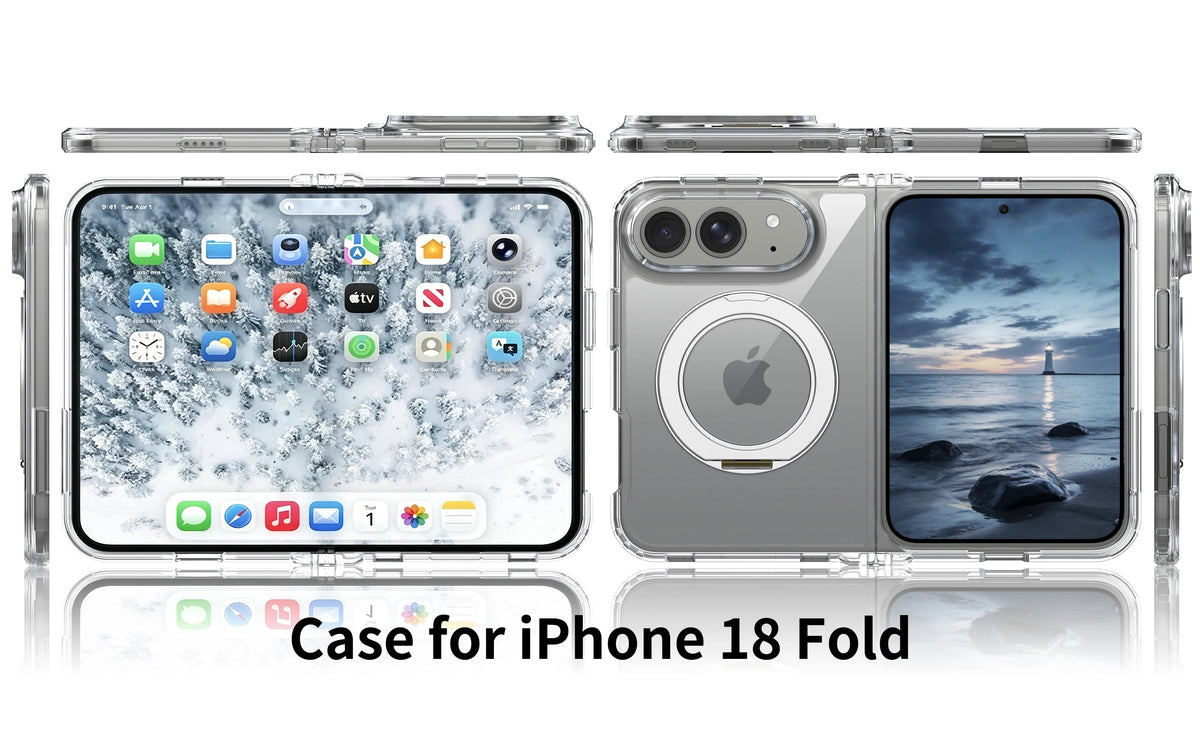 360° Magnetic Bracket Case For iPhone Duo For Magsafe Transparent Shockproof Hard Back Cover Funda