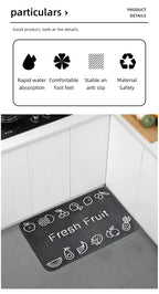 1piece Multi-purpose Sponge Water Absorption Mat:Kitchen,Bathroom Bathroom Anti-skid,Moisture Absorption,Machine Washable Carpet