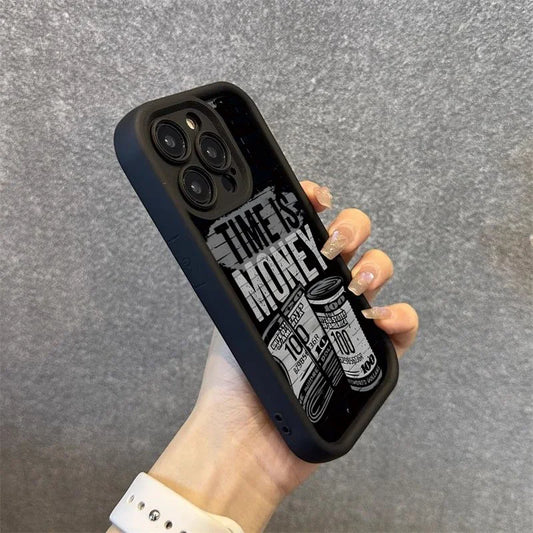 "Time is Money" Print iPhone Case – Soft Cover