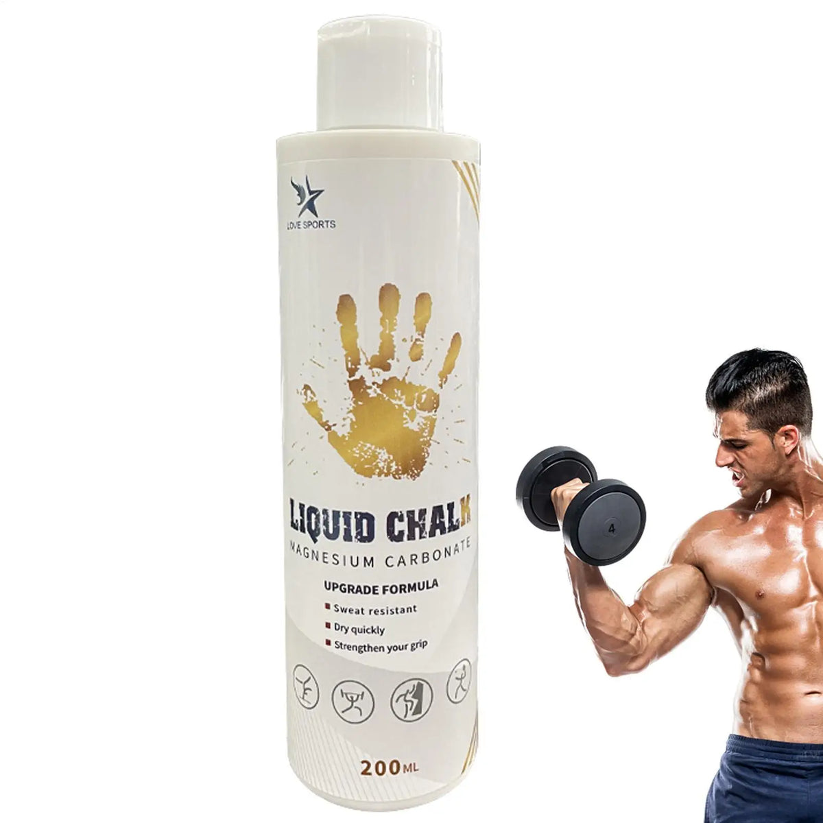 Liquid Chalk Sports Magnesium Powder Fitness Weight Lifting Anti Slip Cream Grip Weight Lifting Climbing Gym 50/100/200ml