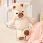 Adorable Highland Cattle Plush Toy 45cm - Huggable Running Cow Stuffed Animal Made with Premium Soft Fabric, Soothing Companion