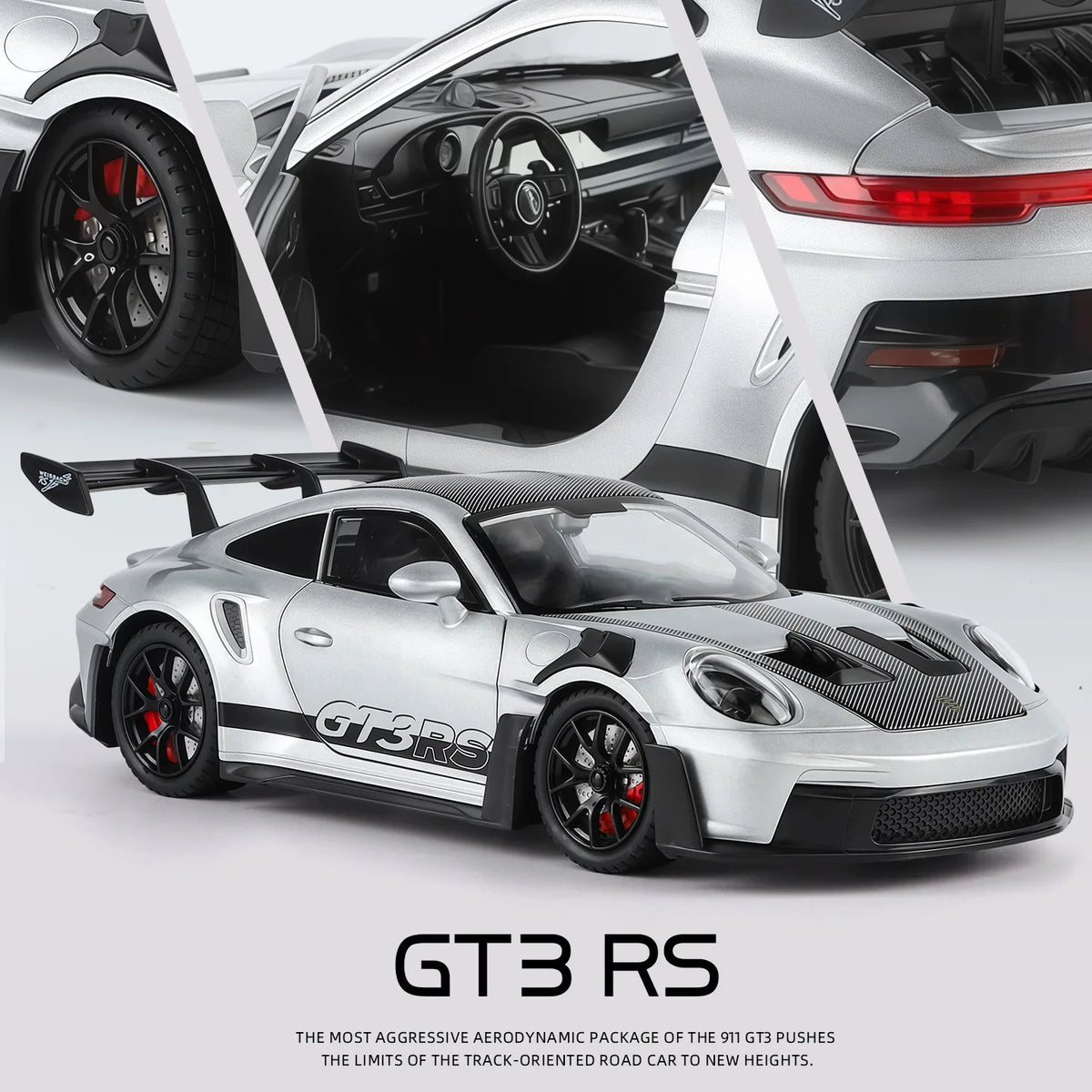 1:24 911 GT3 RS Alloy Sports Car Model Collection Ornament Toy Vehicle Diecast Miniature Voiture Boyfriend Gift
