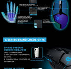 Logitech G402 Hyperion Fury, Wired Gaming Mouse with 4000 DPI, Perfect for FPS & RPG Games G102/G203/M100R