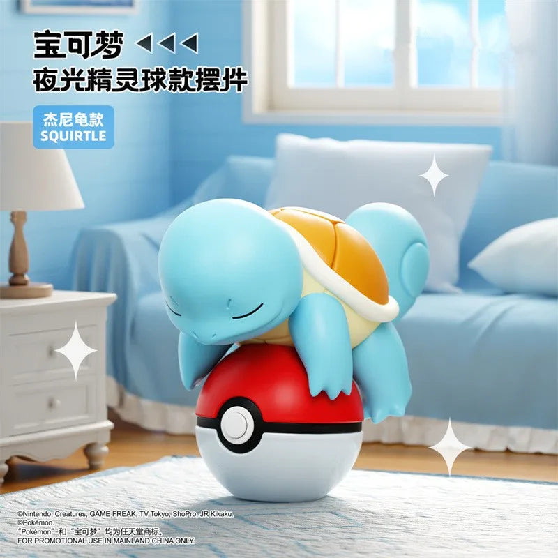 Authentic Pokémon Pikachu Night Light Doll PSYDUCK CHARMANDER EEVEE Handheld Desktop Ornament Children's Christmas Gift