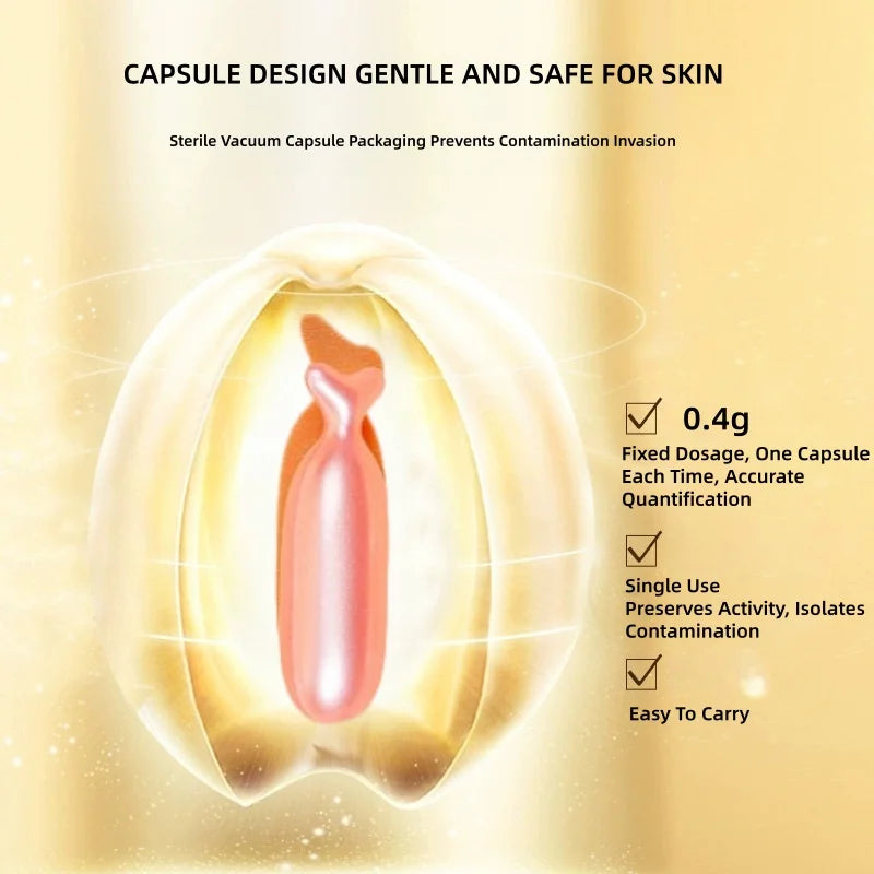 80 Capsules of Vitamin E Facial Essence, Day and Night Moisturizing, Deeply Hydrating, Leaving Skin Soft and Supple, Pink Capsule Packaging, Safe and Hygienic, Easy to Carry