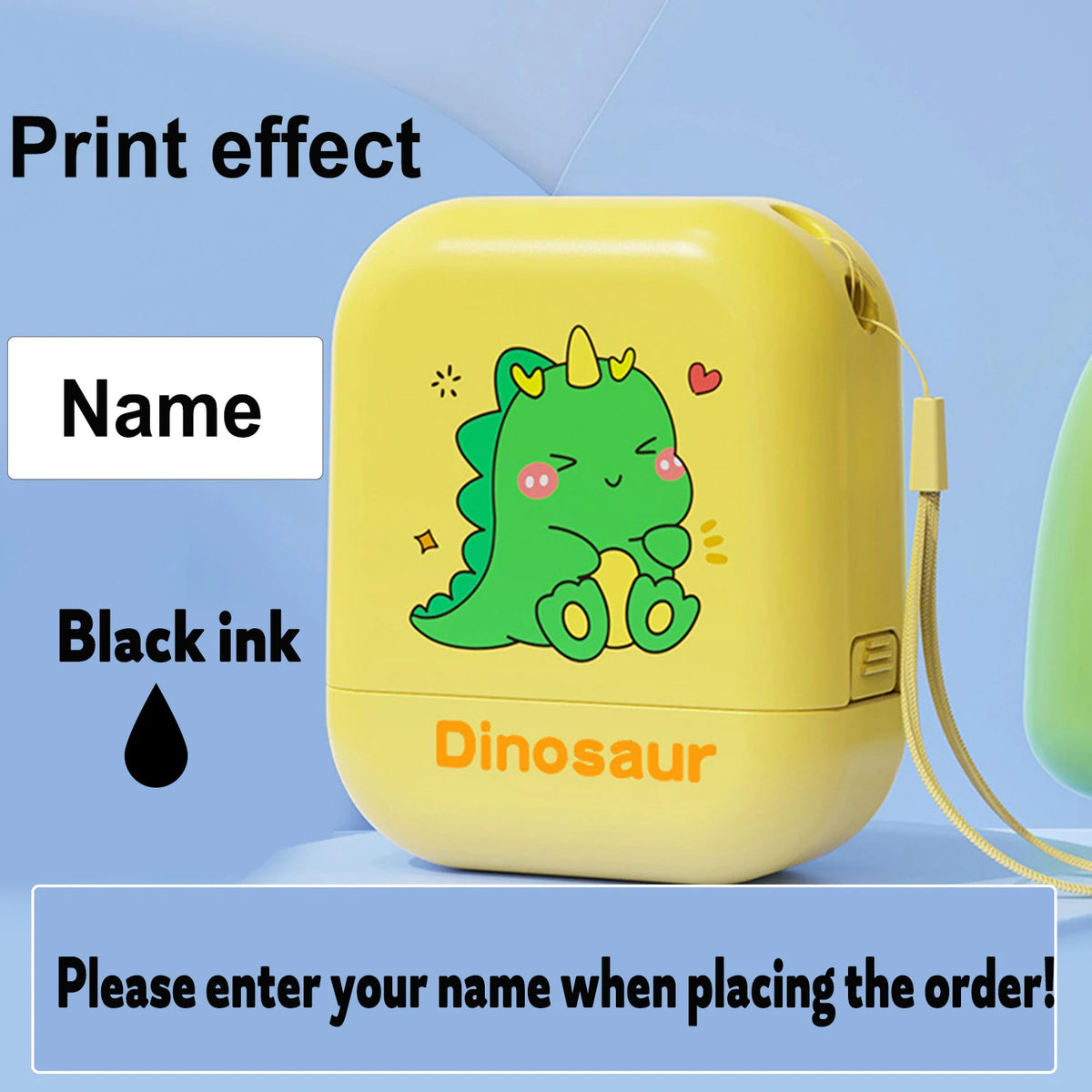 Personalized Cute Name Stamp Waterproof Clothing Label for Kids Self Ink Stamp for Kindergarten School Bags Custom Stamp