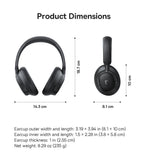 Baseus EH10 NC ANC Wireless Headphones 45dB Adaptive Hybrid Noise Cancelling Headsets Hi-Res LDAC Headphone Bluetooth 6.0 80Hrs