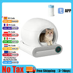 New  65L Automatic Smart Cat Litter Box Self Cleaning Fully Enclosed Large Cat Toilet Litter Tray