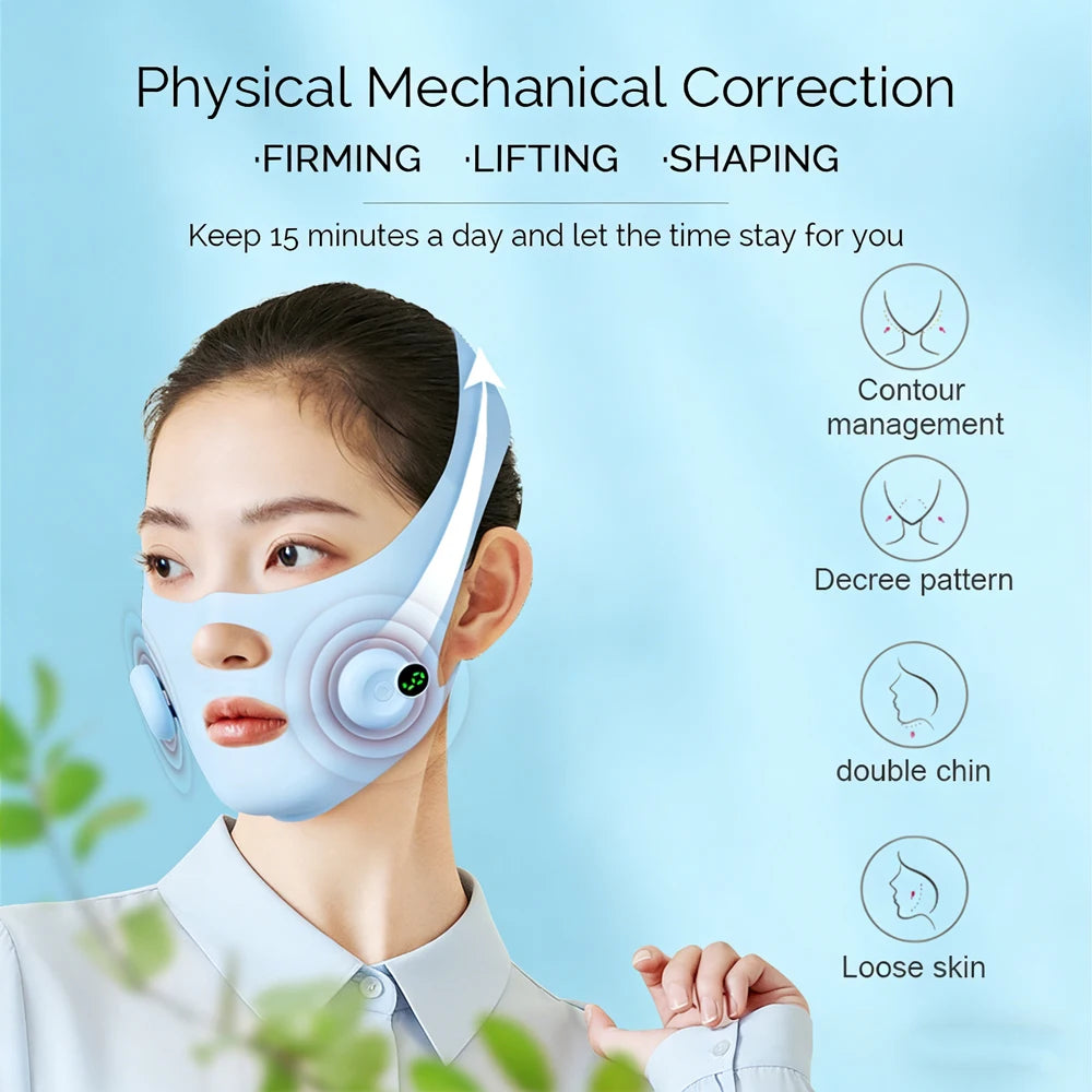 Facial EMS Lifting Machine Chin Cheek Slimming Strap Facial Shaping Massager Double Chin Removal V Line Lift Belt Skin Care Tool