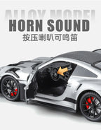 1:24 911 GT3 RS Alloy Sports Car Model Collection Ornament Toy Vehicle Diecast Miniature Voiture Boyfriend Gift