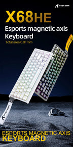 ATTACK SHARK X68HE X68PRO HE Magnetic Axis Gaming Keyboard Wired 8K Return Rate 5000mAh Battery Web Driver PBT Keycaps Esports