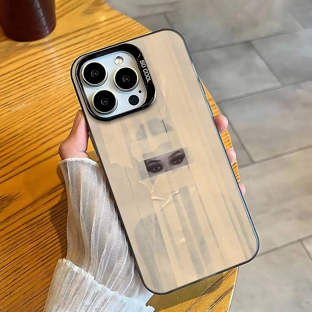 D-Drake Iceman Black Matte Phone Case For iPhone 12 11 14 13 17 16 15 Pro Max Large Lens Frame Cover