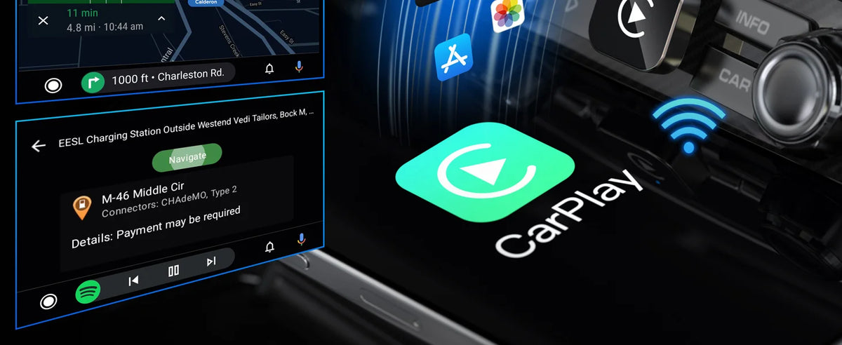 (2026 Upgraded) Wireless CarPlay Adapter for Apple iPhone＆Android, Small Size,Plug and Play,Fast and Stable Connection Wireless