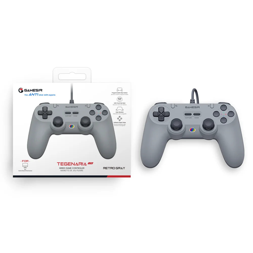 GameSir Tegenaria Lite Wired Gamepad, Dual Rumble Motors, Hall Effect Sticks, 1000Hz Polling, for Nintendo Switch 2, PC