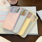 INS Korean Polka Dots Dopamine Soft TPU Phone Case for iPhone 18 17 16 15 14 13 12 Pro Max 16E 17E 18 Pro Silicone Cream Cover