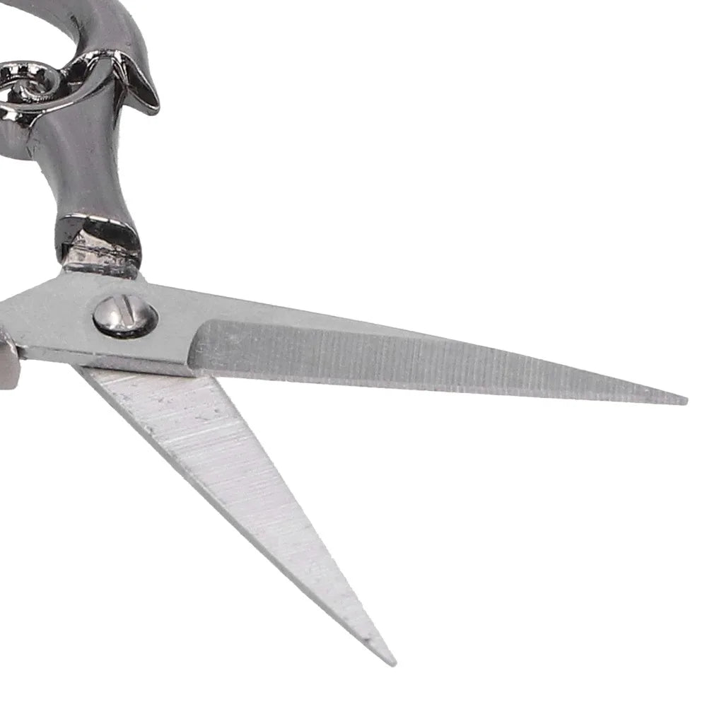 Portable Stainless Steel Retro Scissors Gourd Shape 4.3 Inch Embroidery Scissors Sewing Scissors Needlework Art