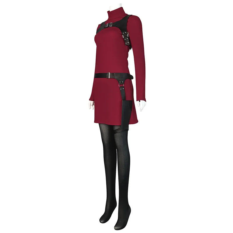Female Ada Cosplay Wong Costume Dress Belt Roleplay Outfits Fantasia Halloween Carnival Disguise Suit For Adult Women Girls