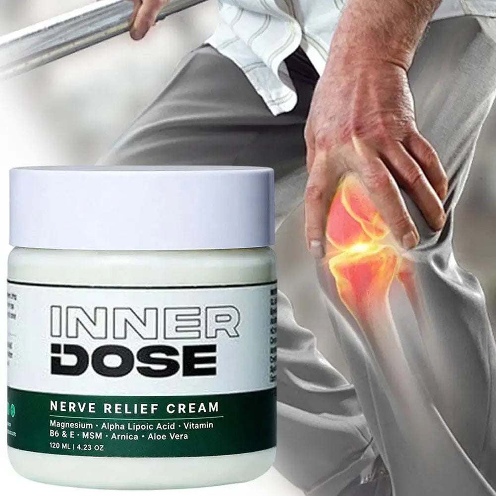 120ml Inner Dose Nerve Soothing Cream Magnesium MSM Arnica Extract Moisturizing Body Lotion for Joint & Muscle Discomfort Relief