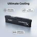 TISHRIC Desktop Memory Radiator RAM Heatsink For DDR2 DDR3 DDR4 DDR5 Ram Cooling Vest With Thermal Pad Aluminum Alloy Cooler