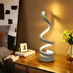 1PC Simple Spiral External Emitting Bright Desktop Desk Lamp, USB - Three-color Lighting, Suitable for Living Room and Bedroom D