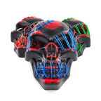 Evil Skull Mask Halloween Carnival Masquerade Haunted House Scary Decoration Cosplay Skeleton Scary Theme Party Light Up Mask