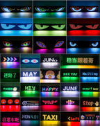Multifunctional Bright Devil Eyes LED Light for Car Windshield Flexible Programmable Scrolling LED Display Bluetooth APP Control