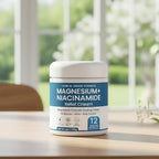 Magnesium Niacinamide Relief Body Cream, Magnesium Cream Cooling Formula, Lightweight, Non-greasy