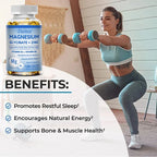 Daitea Magnesium and Zinc Capsules - Magnesium Glycinate Supplement to Support Muscle, Nerve, Joint and Heart Health