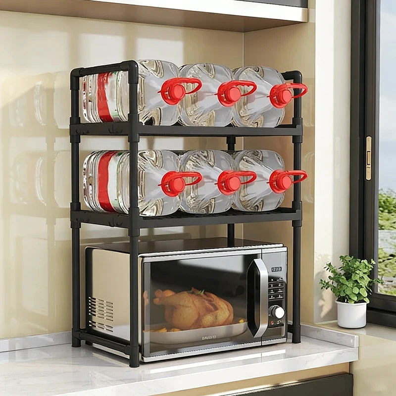 Kitchen Countertop Microwave Storage Rack, Multi-Layer Seasoning Storage Rack, Used For Storing Countertop Kitchen Utensils