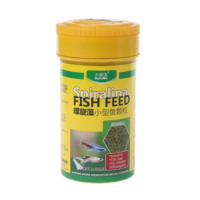 NEW Fish Food Pellets Small Ornamental Fish Growth Mini Pellet Balanced Diet High Protein Spirulina Color Enhanced Formula