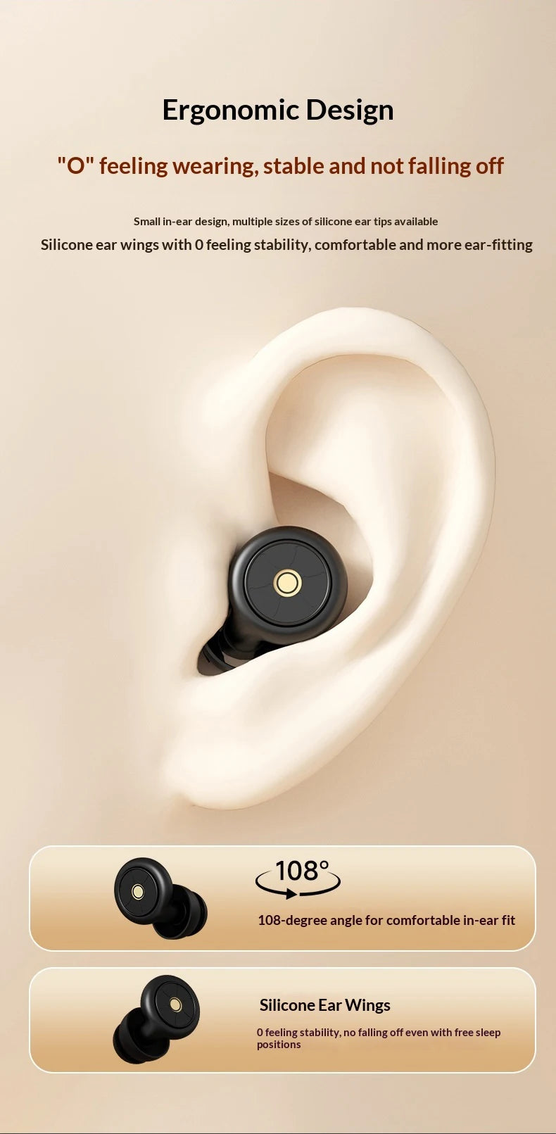 Ear Plugs for Sleeping Noise Cancelling 50dB, Reusable Silicone Earplugs Strong Sound Insulation, Multiple Sizes of Ear Caps
