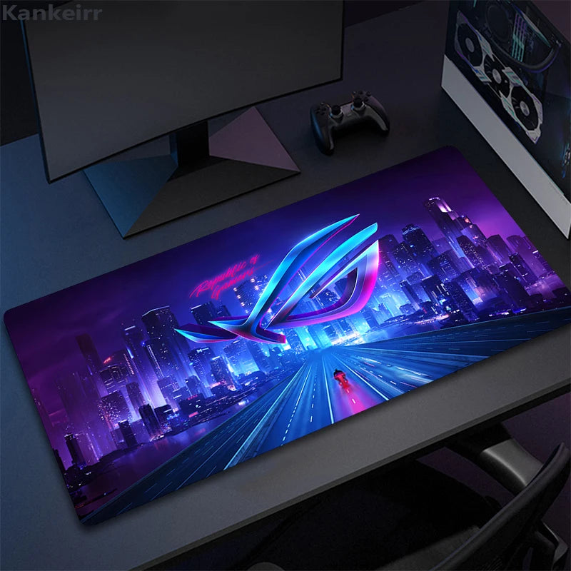 Asus Rog Black Mause Pad Anime Mouse Mats Gaming Computer Desk Mat Mouse Carpet Pc Accessories Gamer Mouse Pad Speed Rubber Mat
