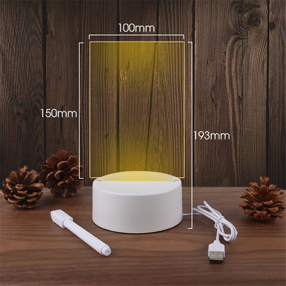 LED Acrylic Message Board with Night Light