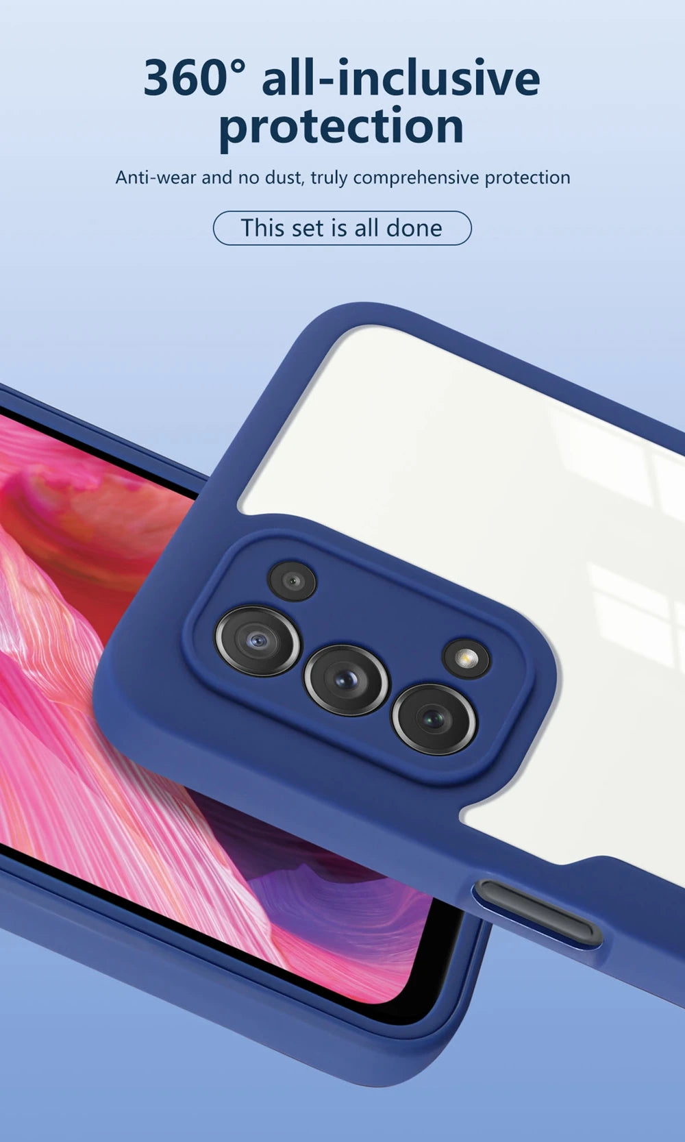 360 Full Body Case For Samsung A73 A72 A57 A56 A55 A54 A52 A37 A35 A34 A33 A32 A27 A25 A24 A17 A16 A15 A14 A13 A07 A06 A05 A04 S