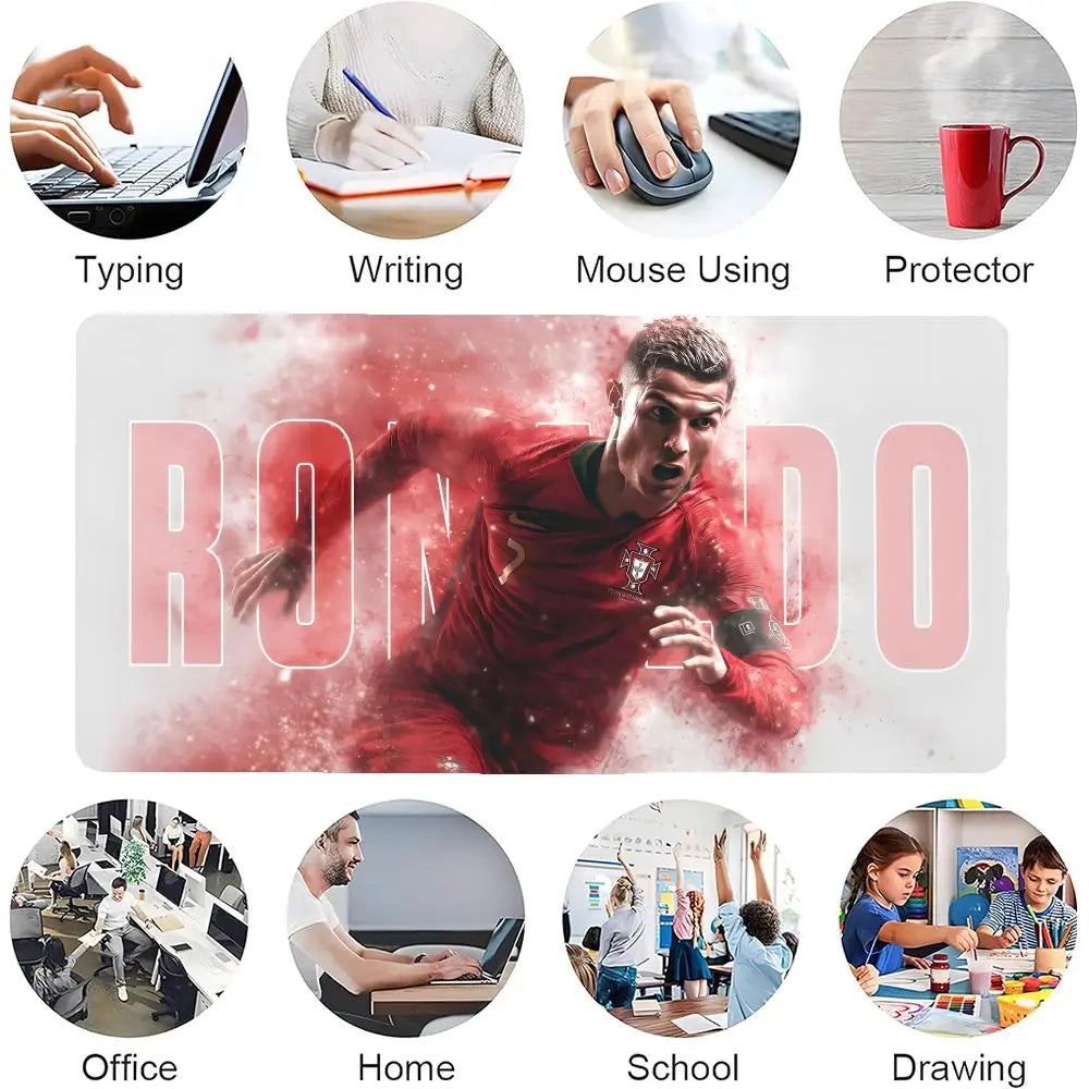 hot team R-rONALDO C Mouse Pad Mousepad Large Gaming Mouse Pad LockEdge Thickened Computer Keyboard Table Desk Mat