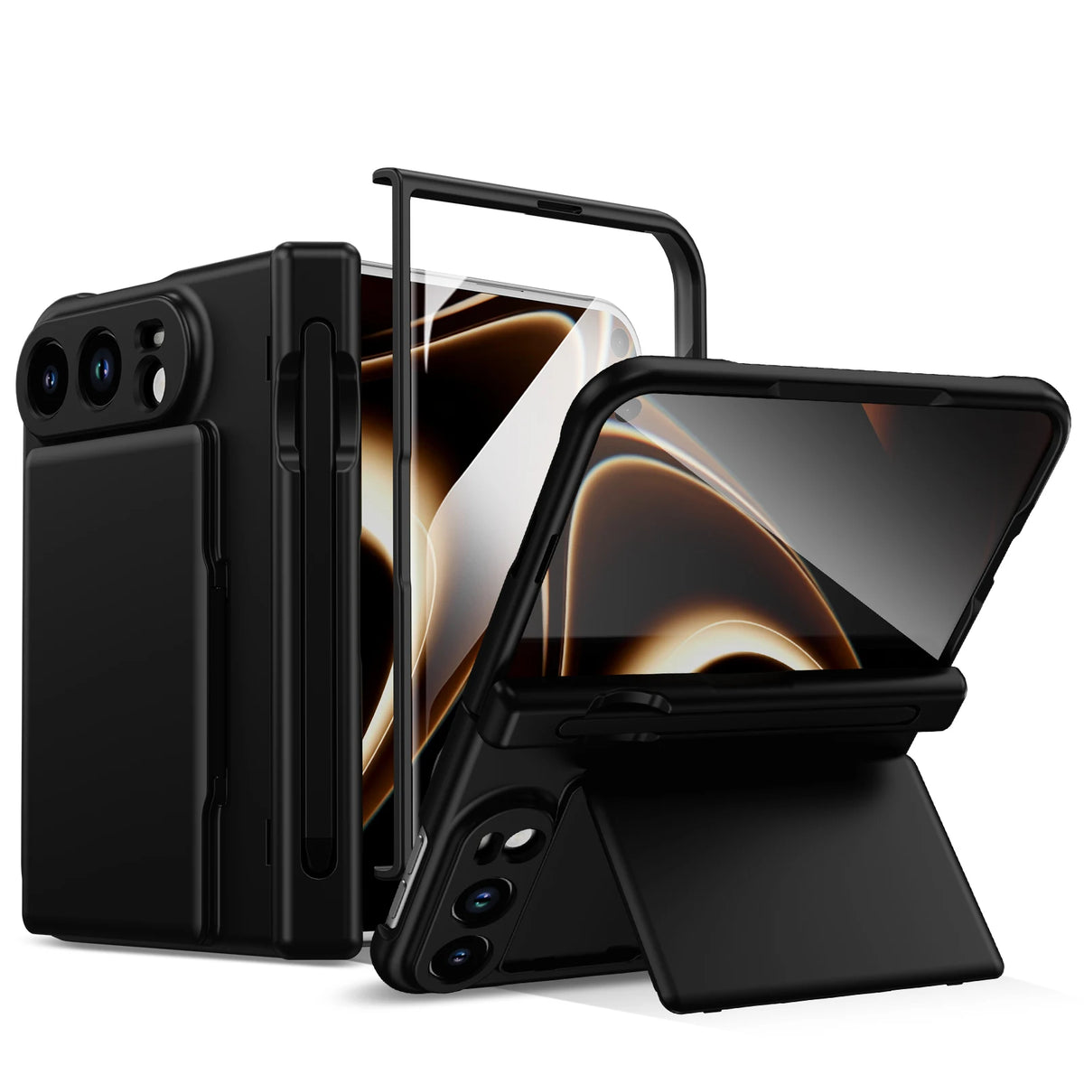 iPhone Duo Case With S Pen Holder Card Wallet Hinge Screen Protector And Stand