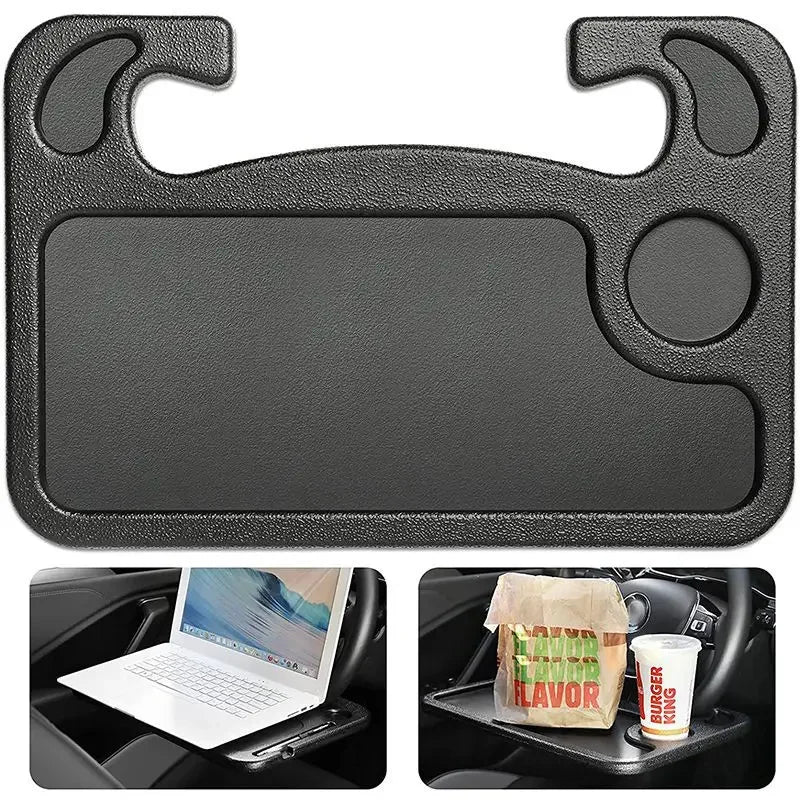 Car Steering Wheel Dining Table Tray Car Table Car Multi-functional Dinner Plate Steering Wheel Rack Plastic Card Table