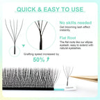 NAGARAKU Automatic Flowering W Shape Bloom 3D 4D 5D 6D 7D 8D Premade Fans Speed Eyelash Extensions Natural Soft Light Full Dense