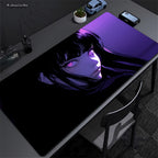 Anime Girl Purple Cute Mouse Pad XXL Laptop Gamer Cabinet Keyboard Rug Computer Kawaii Desk Mat Non-slip Large Mousepad 90x40cm